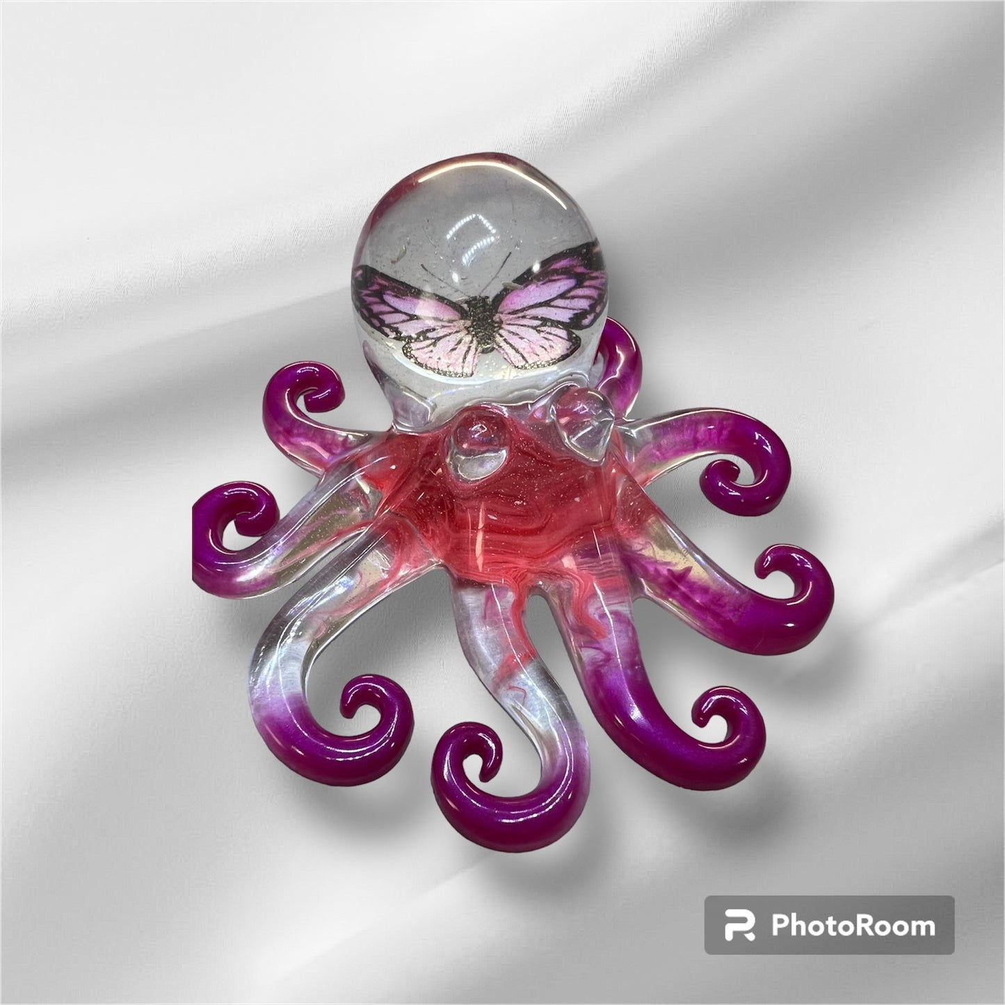 Octopus with butterfly