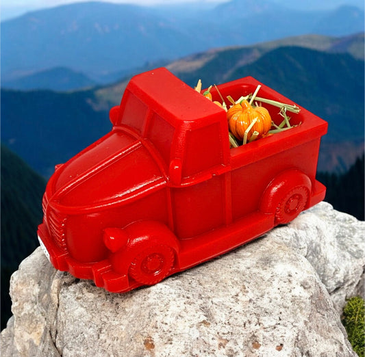 Farmhouse Red Pumpkin Truck w/pumpkins