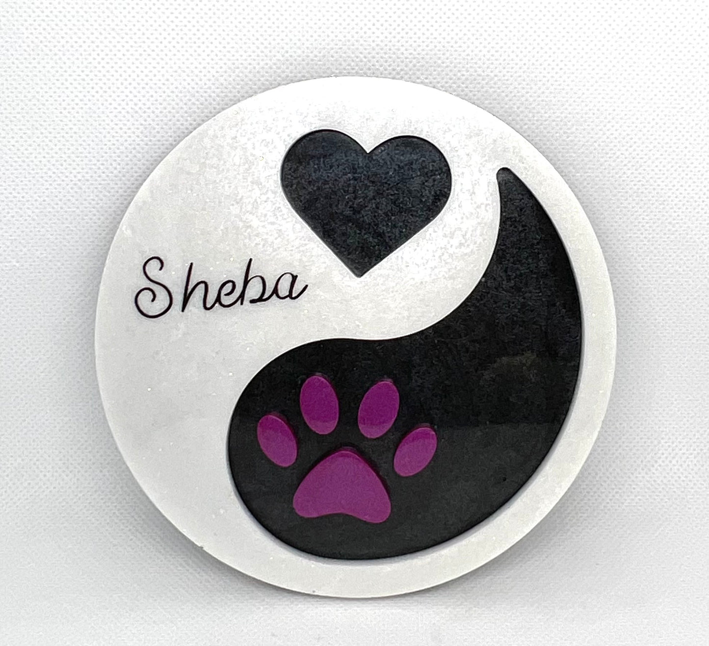 Pet Memorial-Epoxy Infinity, Paw and Heart