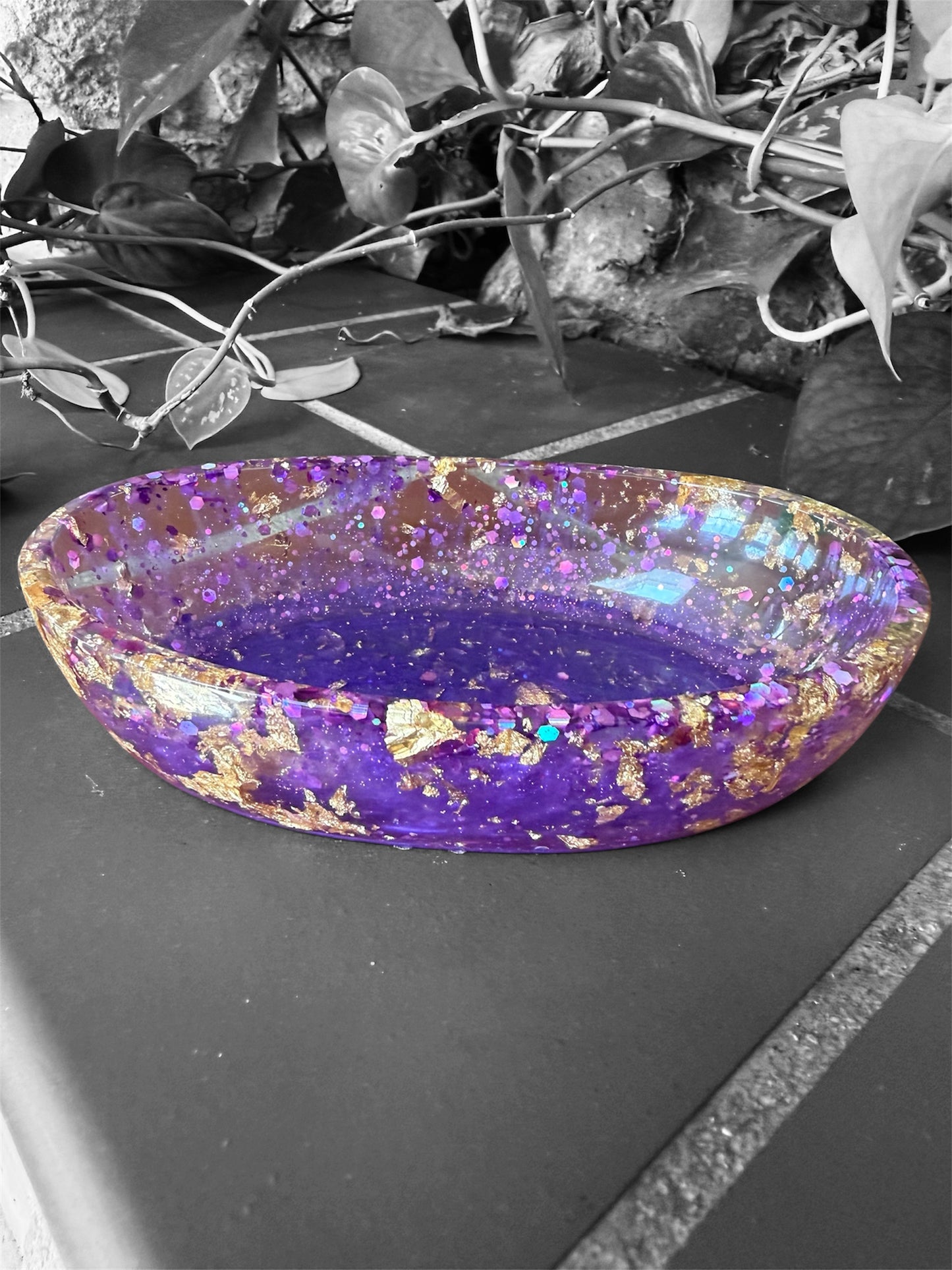 Purple & Gold dish