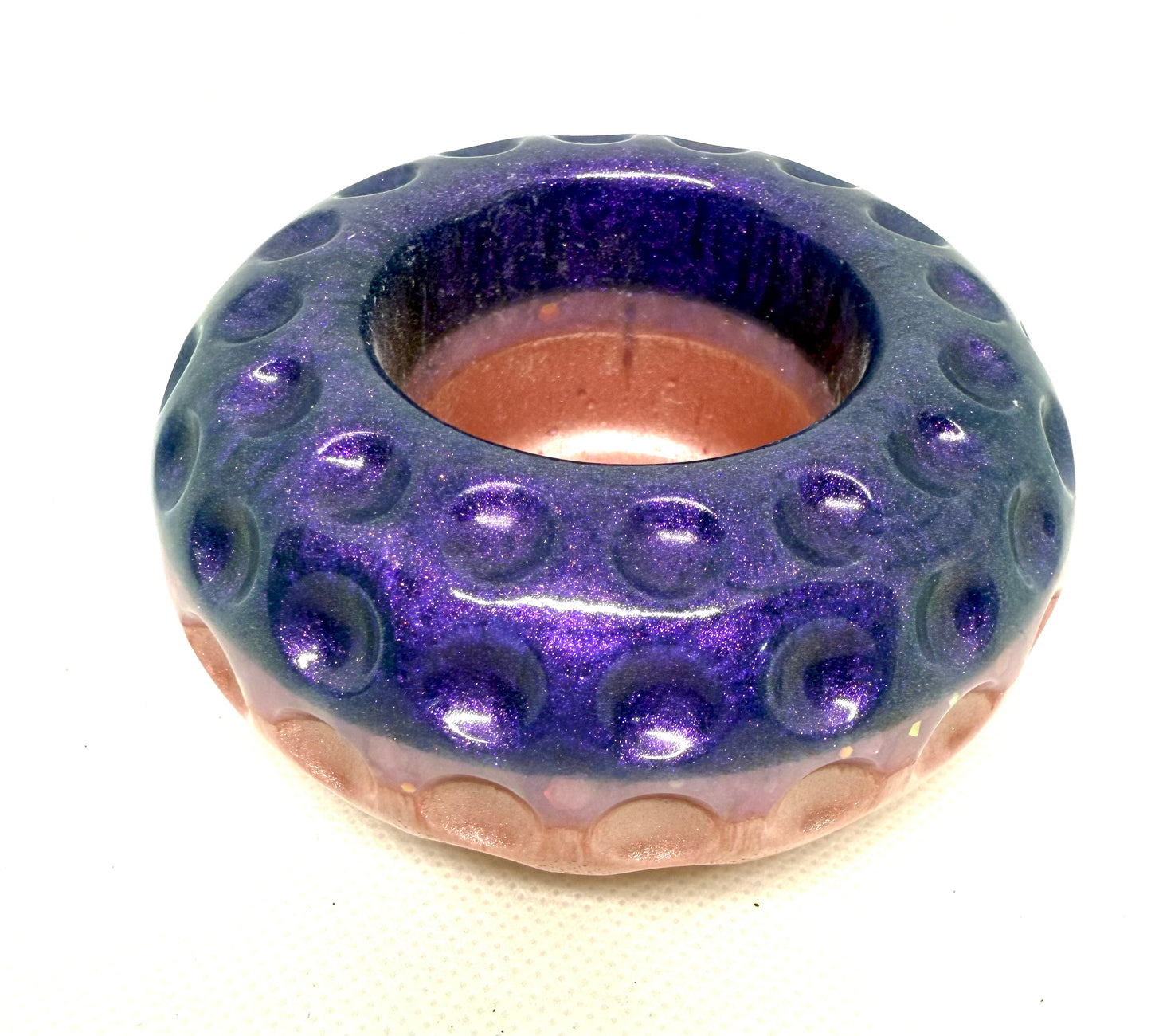 Purple & Peach Epoxy Plant Holder