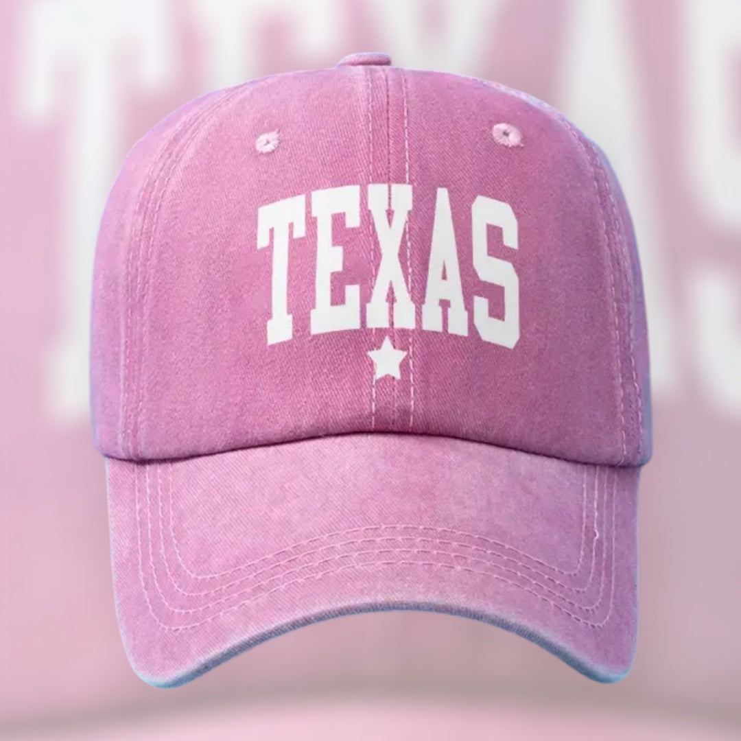 Texas Baseball Hat-Pink