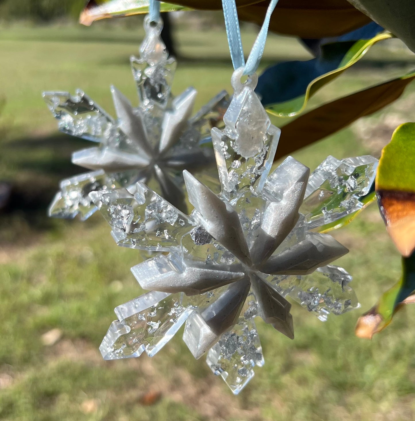 Sparkling Silver Snowflake Ornament