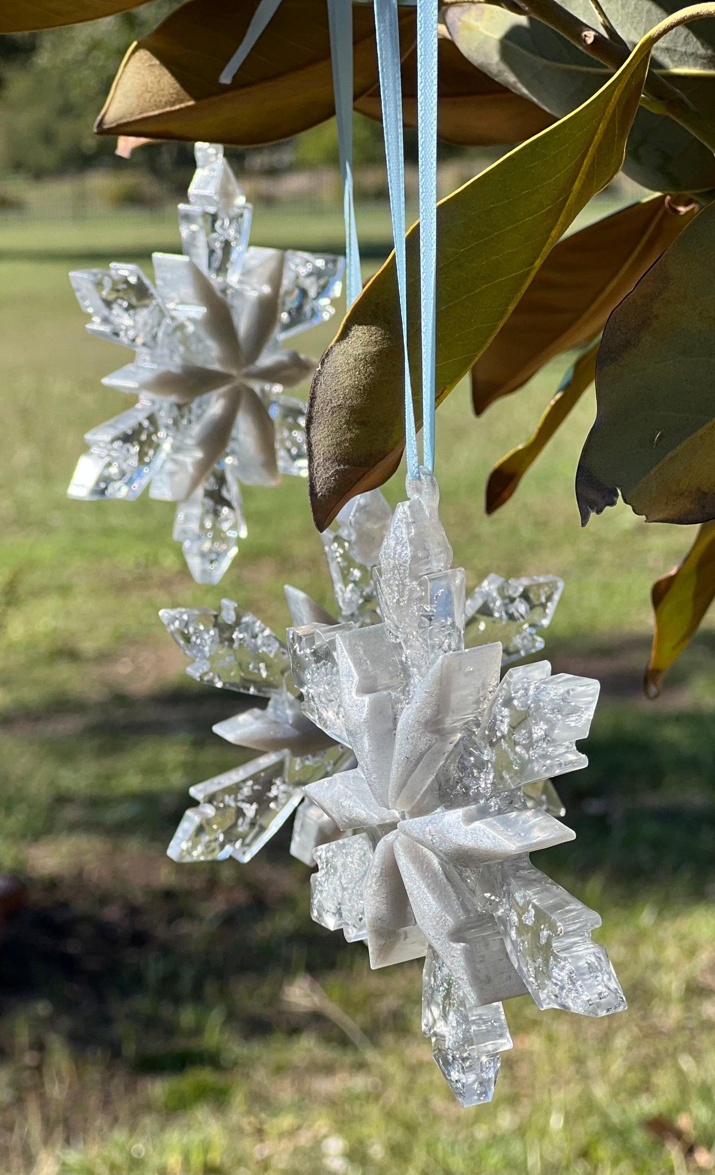 Sparkling Silver Snowflake Ornament
