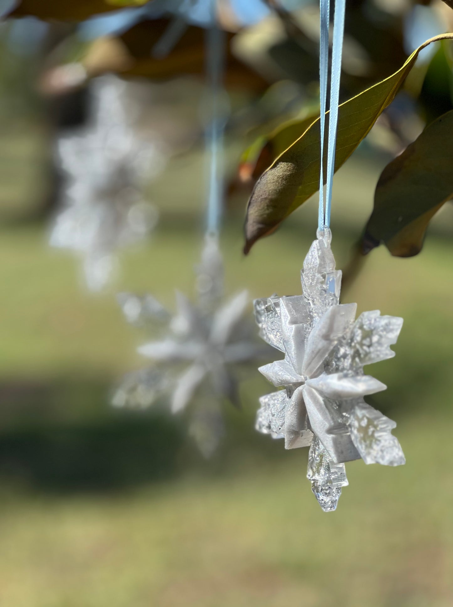 Sparkling Silver Snowflake Ornament