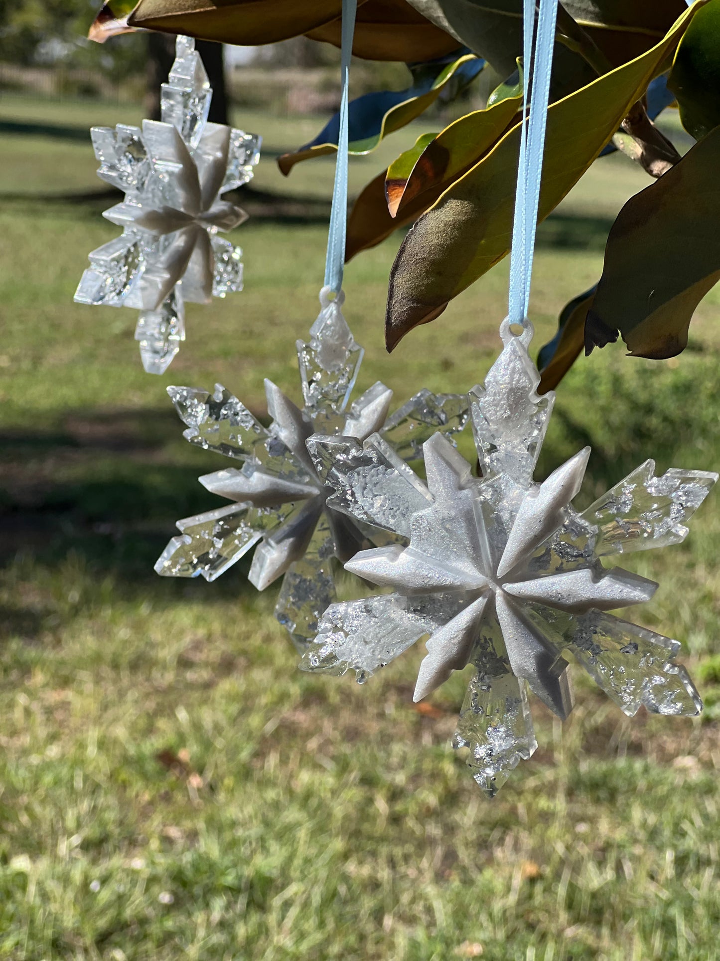 Sparkling Silver Snowflake Ornament