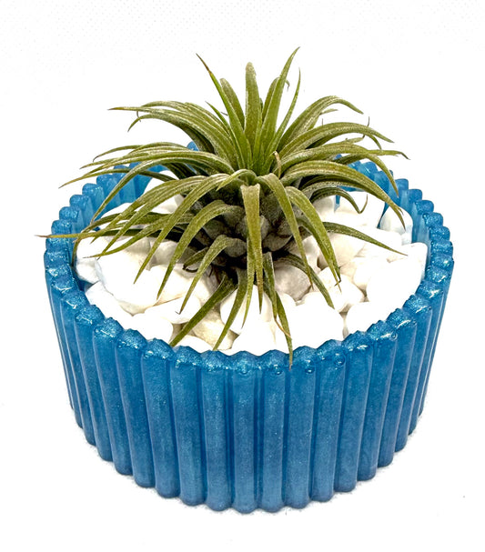 Sky Blue Epoxy Plant Holder