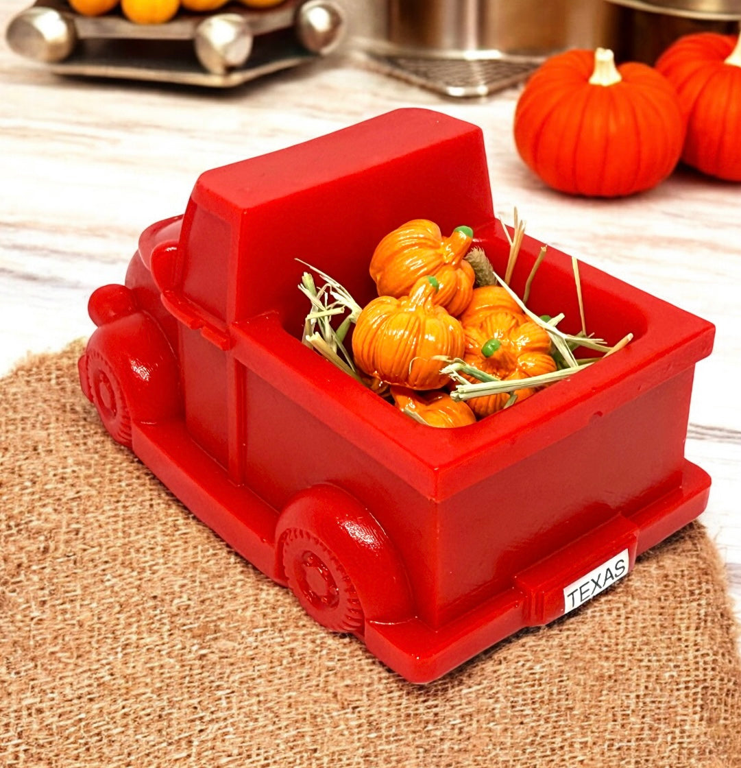 Farmhouse Red Pumpkin Truck w/pumpkins
