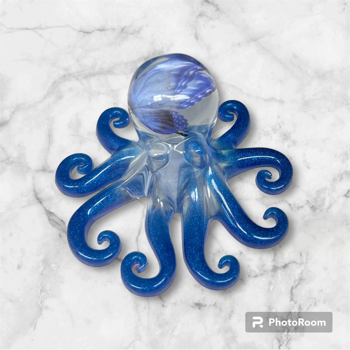 Octopus with butterfly