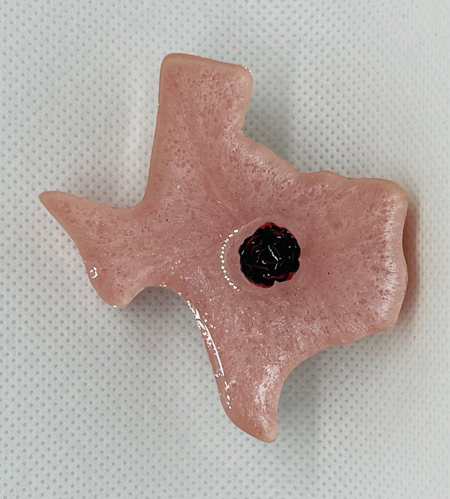 Pink Texas Magnet with Rose