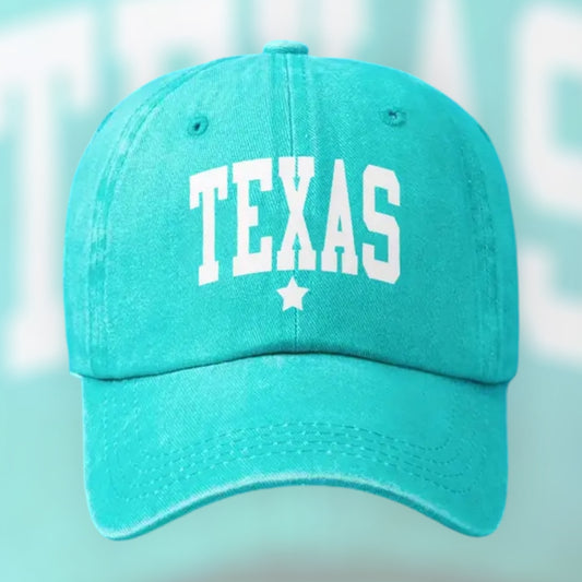 Texas Baseball Hat-Lake Green