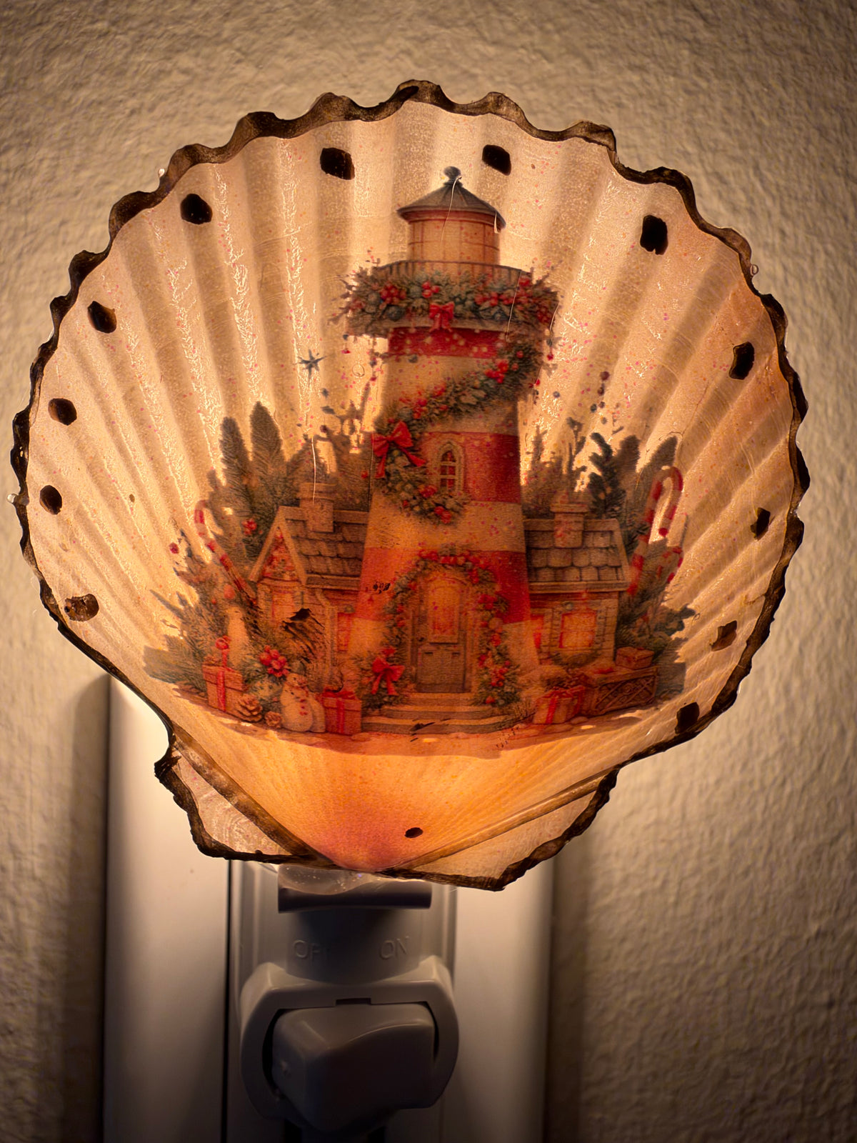 Lighthouse Seashell Nightlight
