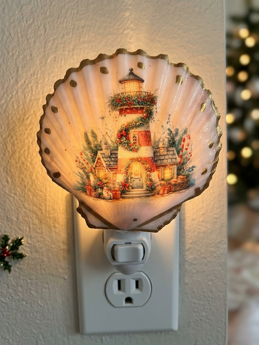Lighthouse Seashell Nightlight
