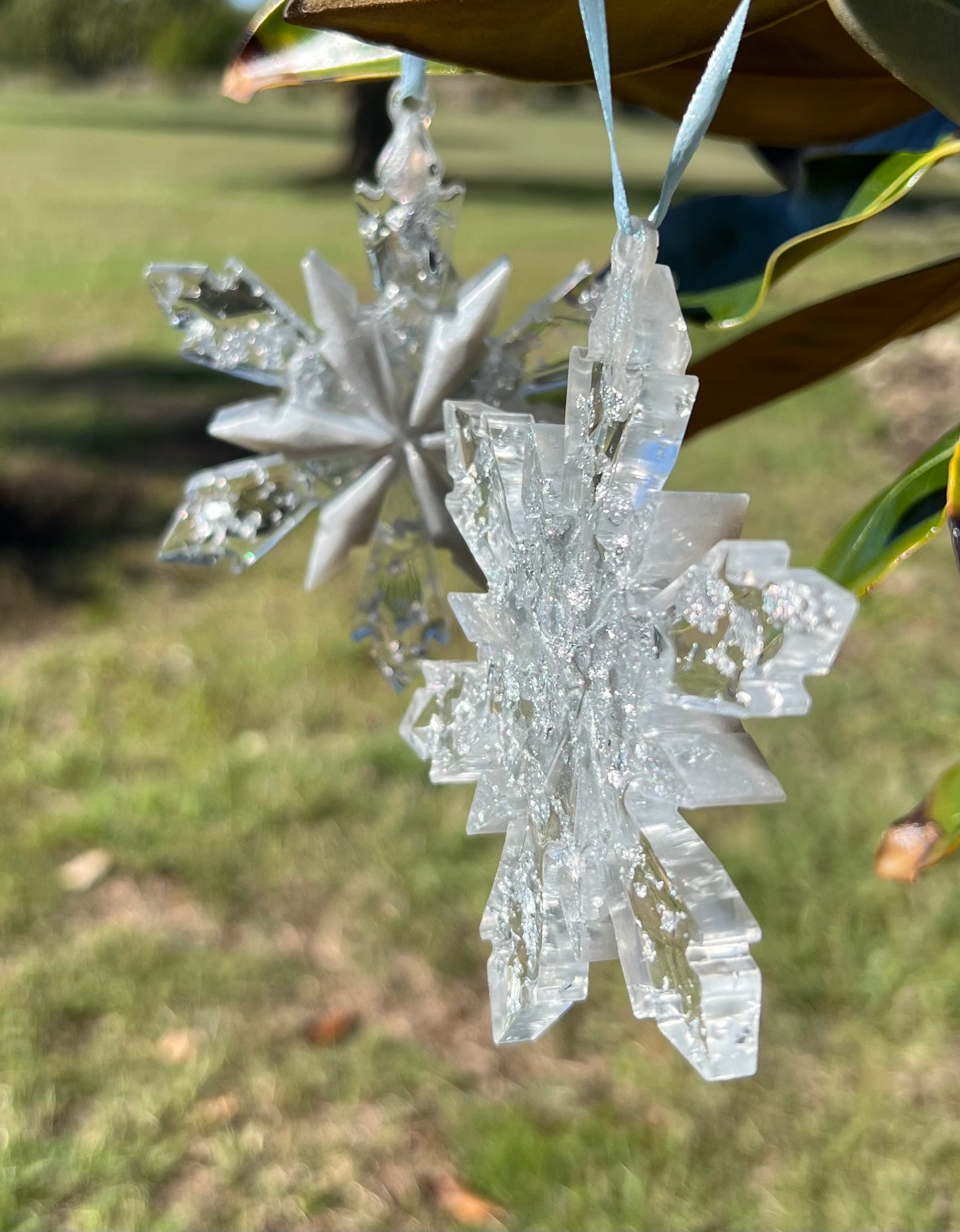 Sparkling Silver Snowflake Ornament
