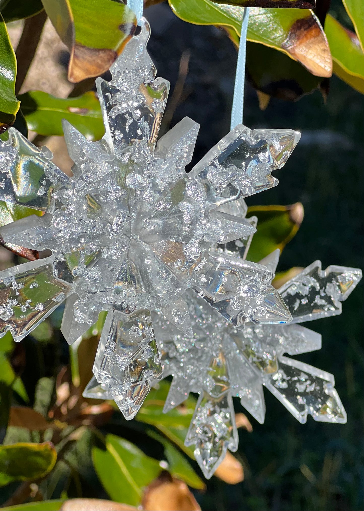 Sparkling Silver Snowflake Ornament
