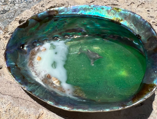 Abalone Shell with Dolphin